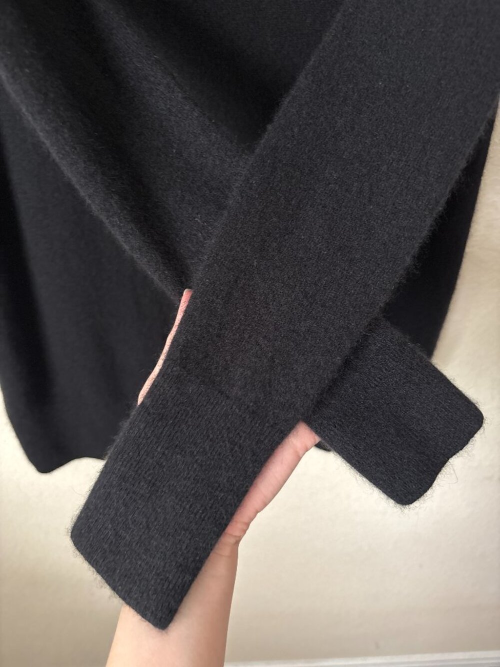 Everlane Cashmere Essential Black Turtleneck Mini Sweater Dress - Picture 6 of 10